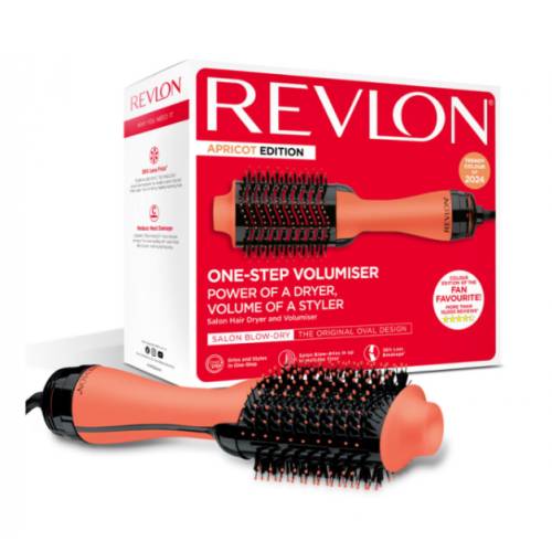 Perie electrica fixa REVLON One-Step Hair Dryer & Volumiser, RVDR5222AE, pentru par mediu si lung, Apricot