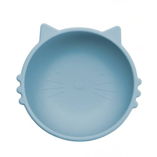 Bol din silicon Kitty I - Aqua Blue, 1 bucata, Appekids