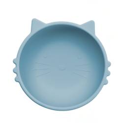 Bol din silicon Kitty I - Aqua Blue, 1 bucata, Appekids