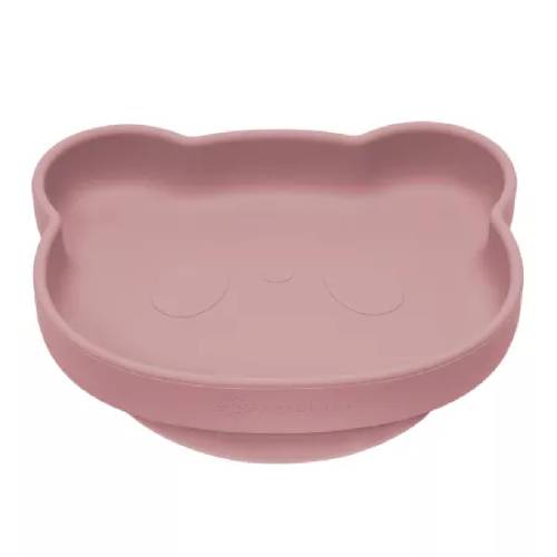 Farfurie din silicon The Little Bear +6 luni Old Rose, 1 bucata, Appekids
