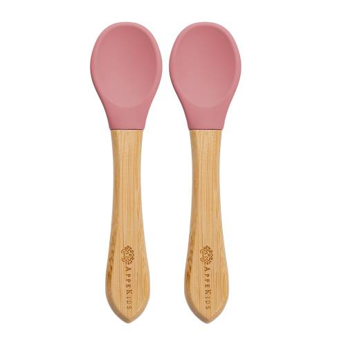 Set lingurite din bambus Old Rose 6 luni+, 2 bucati, Appekids