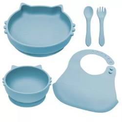 Set pentru diversificare Kitty +6 luni Aqua Blue, 1 bucata, Appekids
