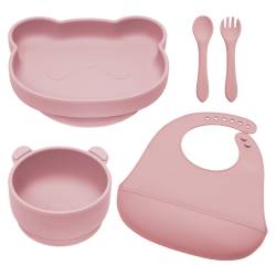 Set pentru diversificare Panda +6 luni Old Rose, 1 bucata, Appekids