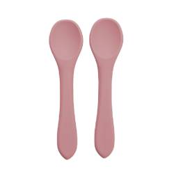Set lingurite din silicon Old Rose 6 luni+, 2 bucati, Appekids