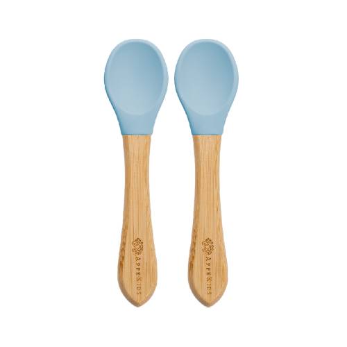 Set lingurite din bambus Aqua Blue 6 luni+, 2 bucati, Appekids