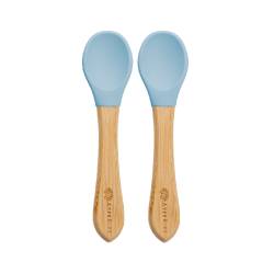 Set lingurite din bambus Aqua Blue 6 luni+, 2 bucati, Appekids