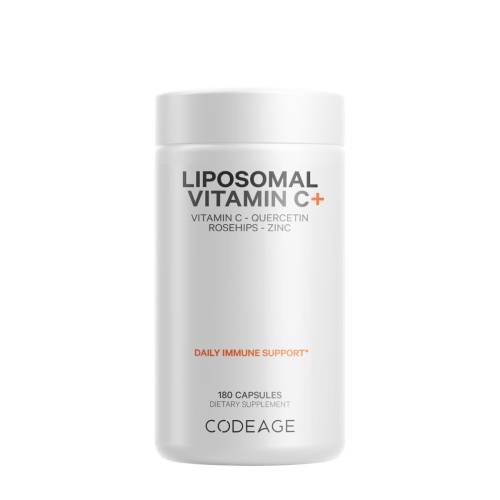 Codeage Liposomal Vitamin C - complex de Vitamina C Liposomala - absorbtie superioara, 180 capsule, GNC