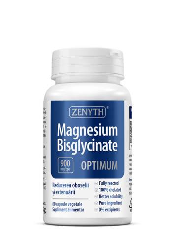 Magnesium Bisglycinate Optimum 900mg, 60 capsule vegetale, Zenyth