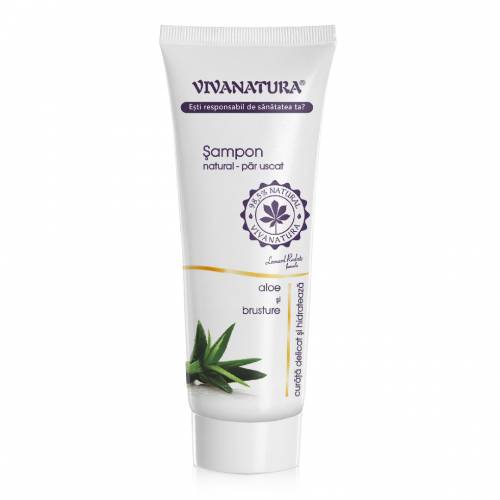 Sampon pentru par uscat cu aloe si brusture, 250 ml, Vivanatura