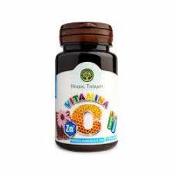 Vitamina C cu Propolis si Miere, 100 mg, 60 comprimate masticabile, Herbal Therapy