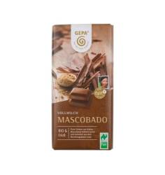 Ciocolata cu lapte Mascobado, eco-bio si fairtrade, 100 g, Gepa