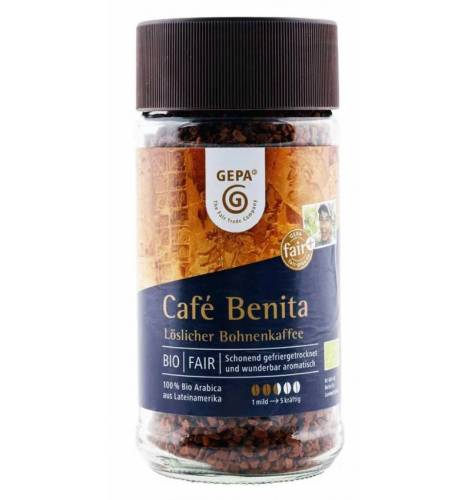 Cafea solubila Benita, eco-bio si fairtrade, 100 g, Gepa