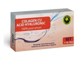 SET Colagen peptide cu acid Hyaluronic, 6 fiole x 10 ml, HYPERICUM