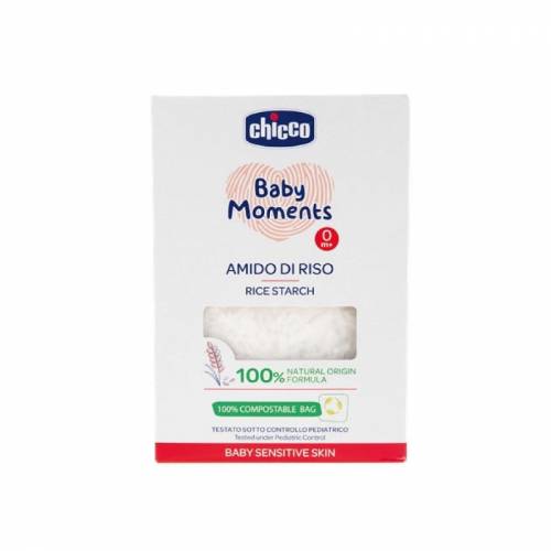 Chicco Baby Moments Sensitive Amidon dermatologic din orez, pentru baie, 250 g, 0 luni+