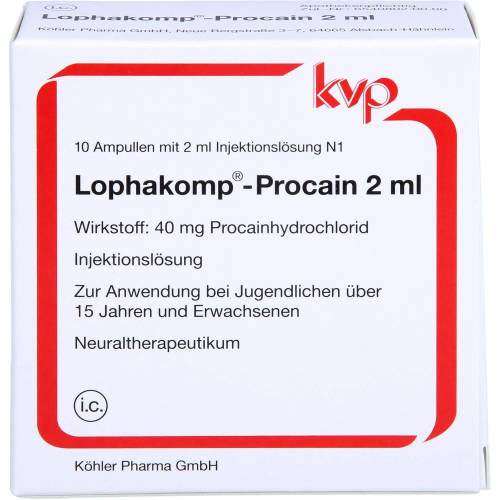 Lophakomp Procain 2 ml Injektionslösung 20 ml