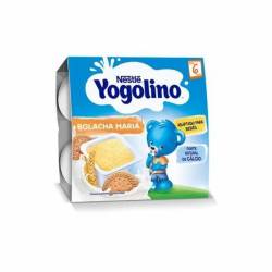 Gustare gris cu lapte si biscuiti Yogolino, +6 luni, 4 x 100g, Nestle