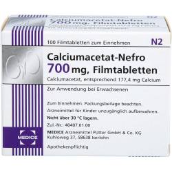 Calciumacetat Nefro 700 mg Filmtabletten 100 St
