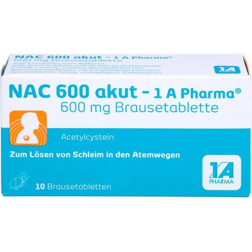 Nac 600 akut-1A Pharma Brausetabletten 10 St