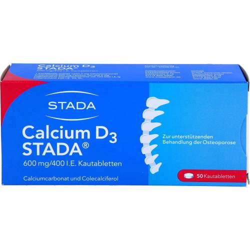 Calcium D3 Stada 600 mg/400 I.E. Kautabletten 50 St