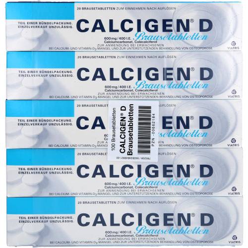Calcigen D 600 mg/400 I.E. Brausetabletten 100 St