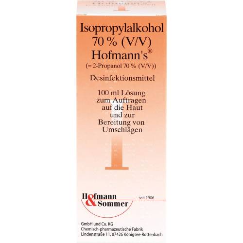 Isopropylalkohol 70% V/V Hofmann's 100 ml