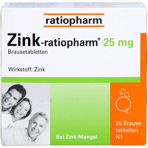 Zink-Ratiopharm 25 mg Brausetabletten 20 St