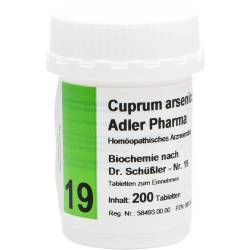 Biochemie Adler 19 Cuprum arsenicosum D 12 Tabl. 200 St