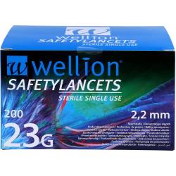 Wellion Safetylancets 23 G Sicherheitseinmallanz. 200 St