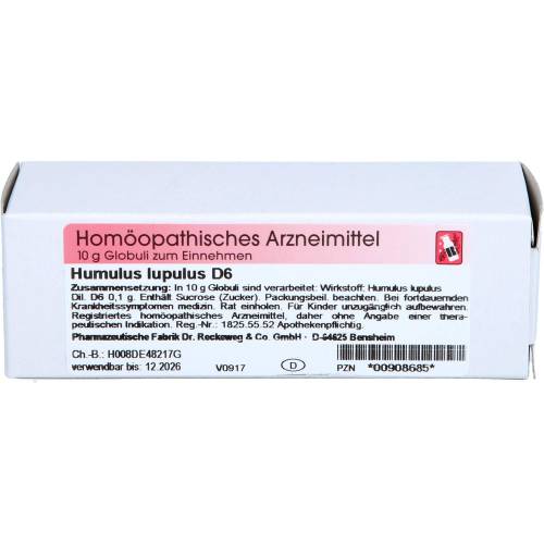 Humulus lupulus D 6 Globuli 10 g