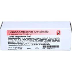 Carbo Vegetabilis D 30 Globuli 10 g