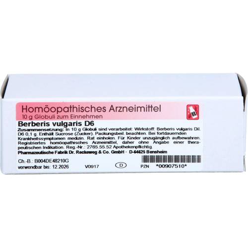 Berberis Vulgaris D 6 Globuli 10 g