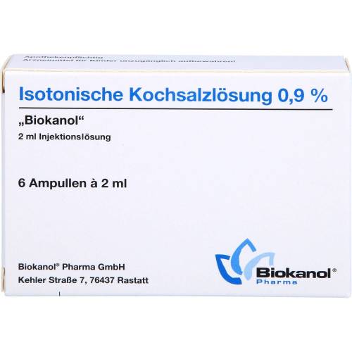 Isotonische Kochsalzlösung 0,9% Biokanol Ampullen 12 ml
