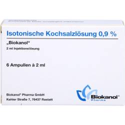 Isotonische Kochsalzlösung 0,9% Biokanol Ampullen 12 ml