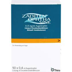 Zaditen ophtha sine 0,25 mg/ml Augentr.Einzeldos. 50 St