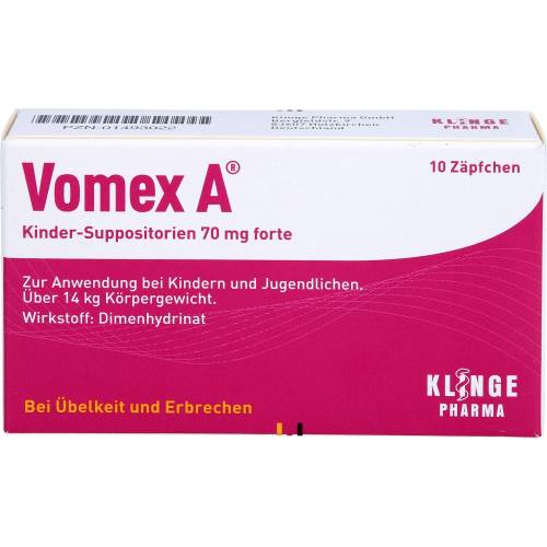 Vomex A Kinder-Suppositorien 70 mg forte 10 St