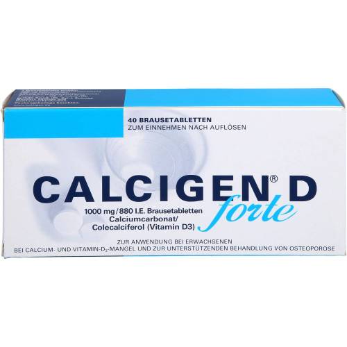 Calcigen D forte 1000 mg/880 I.E. Brausetabletten 40 St