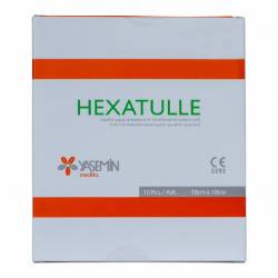 Comprese cu acetat de Clorhexidina, 10*10cm, 10 bucati, Hexatulle