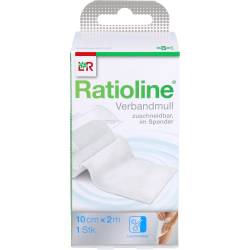 Ratioline acute Verbandmull 10 cmx2 m gerollt 1 St