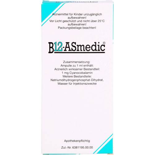 B12 Asmedic Injektionslösung Ampullen 10 ml
