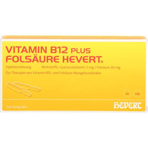 Vitamin B12 Plus Folsäure Hevert a 2 ml Ampullen 10 St