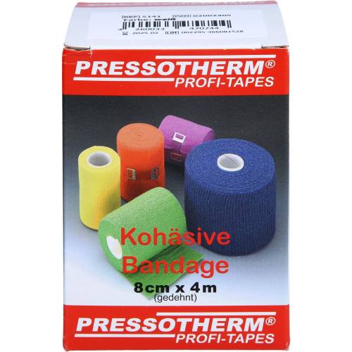 Pressotherm Kohäsive Bandage 8 cmx4 m weiß 1 St