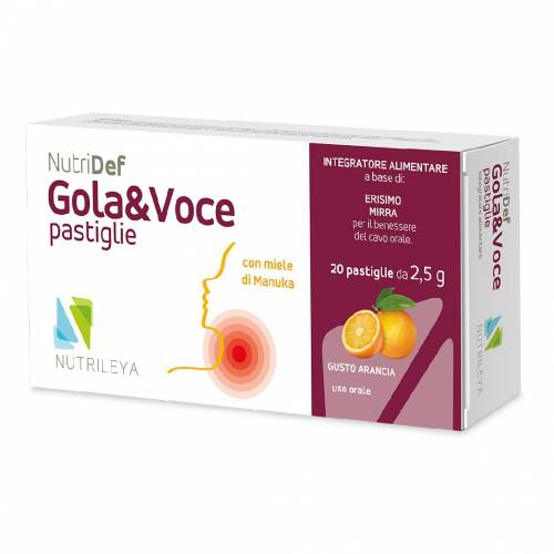 Gola&Voce portocale si miere de Manuka NutriDef, 20 dropsuri, Nutrileya
