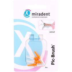 Miradent Interd.Pic-Brush Ersatzb.konisch orange 6 St