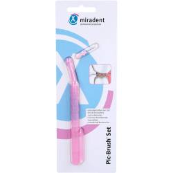 Miradent Interd.Pic-Brush Set 1Halt+1Bü.tran.pink 1 St