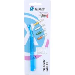 Miradent Interd.Pic-Brush Intro Kit 1H+4B.tra.blau 1 St
