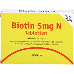 Biotin 5 mg N Tabletten 150 St