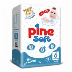 Scutece extra large Soft, 15+ kg, 22 bucati, PINE