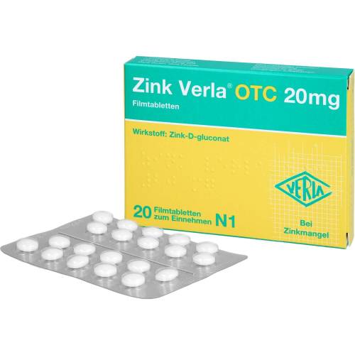 Zink Verla Otc 20 mg Filmtabletten 20 St