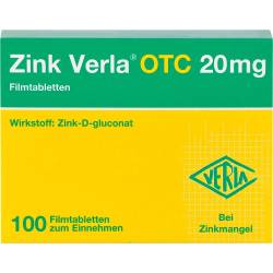 Zink Verla Otc 20 mg Filmtabletten 100 St