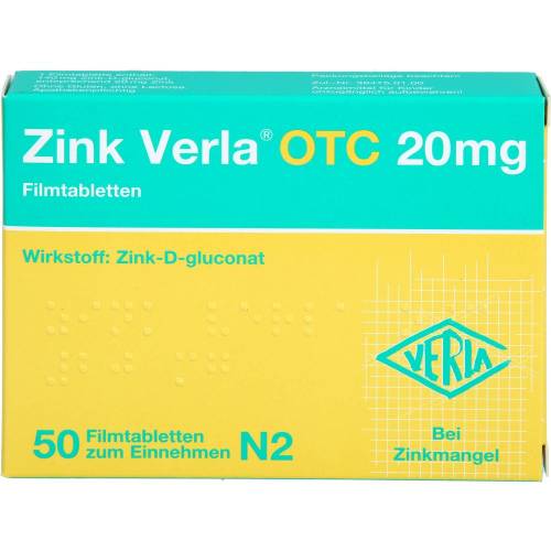 Zink Verla Otc 20 mg Filmtabletten 50 St